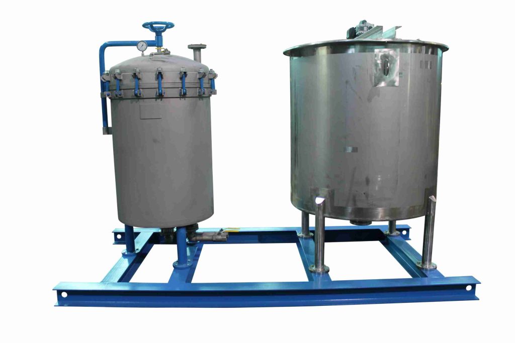 reverse flow filter tank